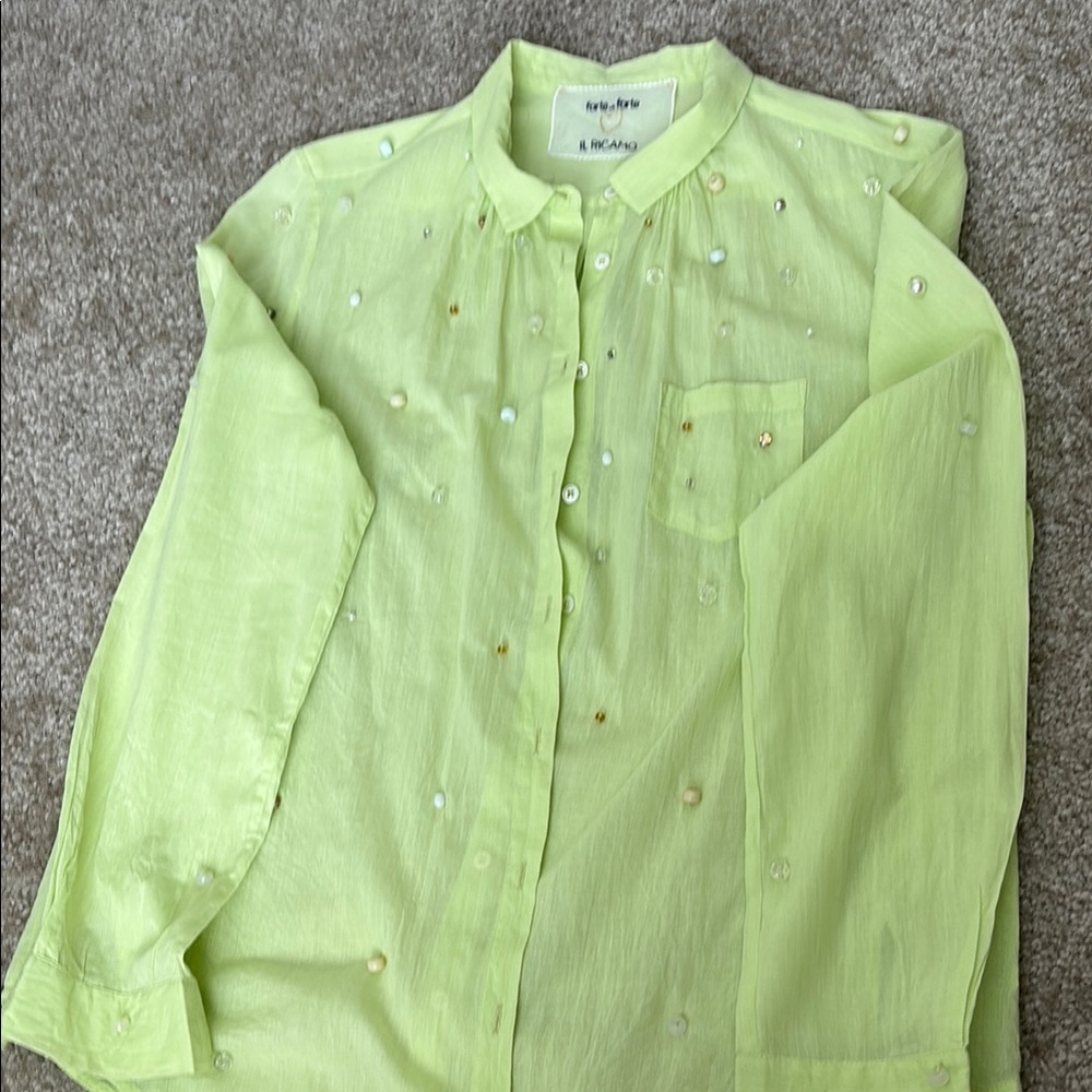 Forte_Forte, Il Ricamo Button-Up Shirt with Embellishments. New w no labels - Picture 4 of 4